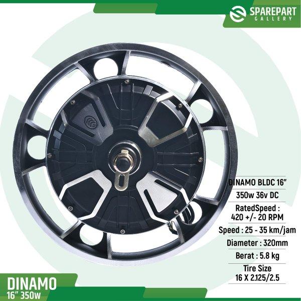 Dinamo brushless bldc sepeda listrik 36V DC 350W ring 16inch motor bldc