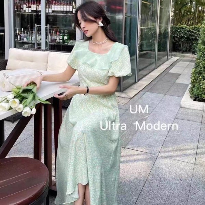 Baju Kondangan Wanita Dress Korea Polos Hitam Putih Midi Dress Korean Style Brokat Lengan Batwing Br