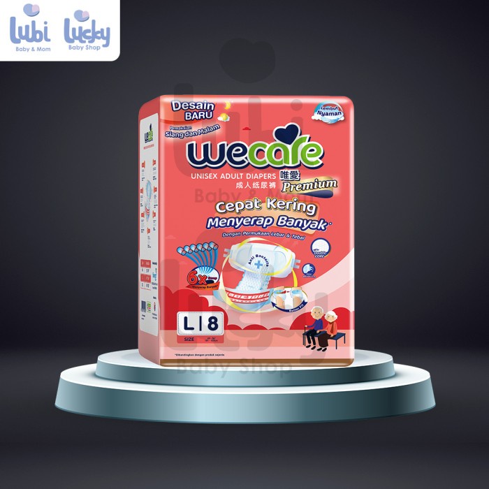 Promo Wecare Premium Adult Diapers Size L 8