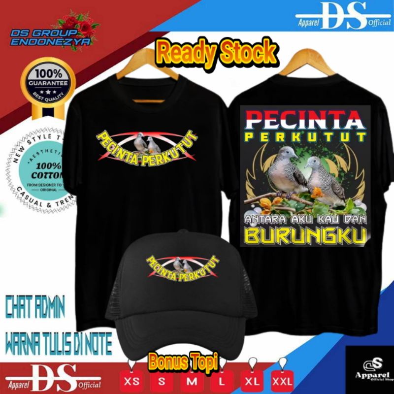 KAOS BAJU PRIA PECINTA PERKUTUT ANTARA AKU DAN BURUNGKU BAHAN KATUN
