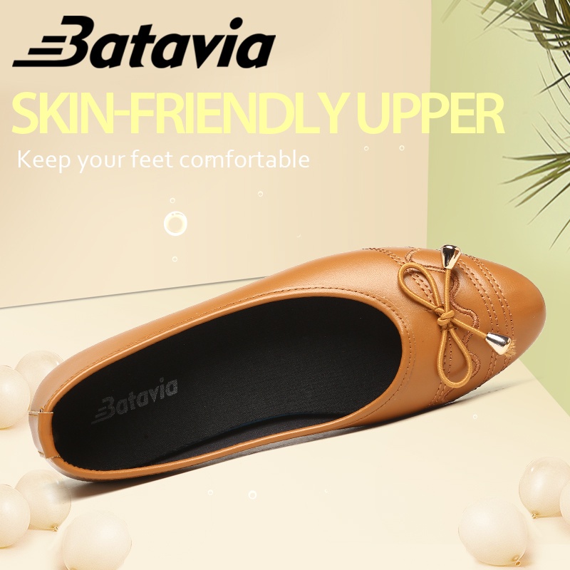 Y7B BATAVIA MATURE WOMEN SLIP ON FLAT LEATHER SHOES MOM SHOES LOAFERS F13 IS3
