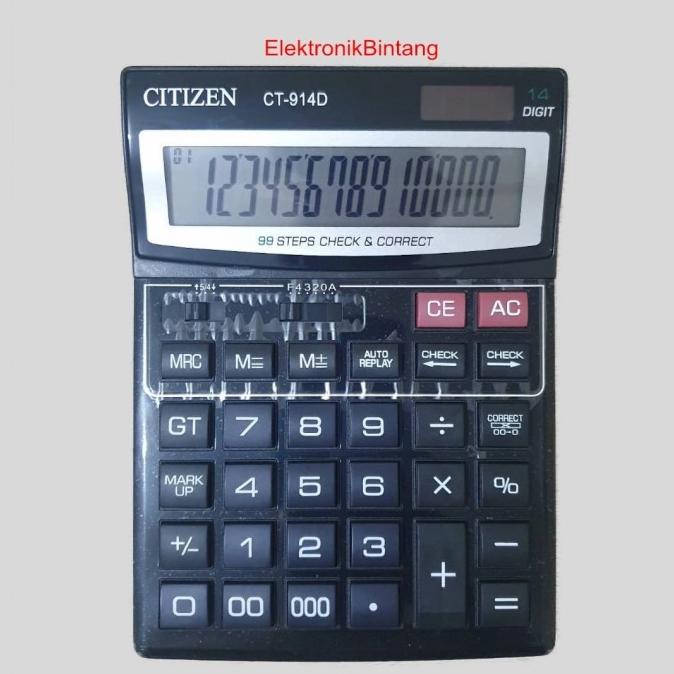 

Kalkulator Citizen CT 914D - Kalkulator Besar - Kalkulator 14 Digit