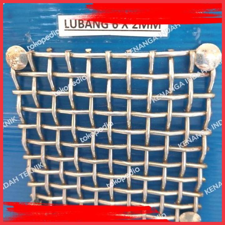 

(KENA) KAWAT WIREMESH STAINLESS SS304 6 X 2MM X 100CM X 1M ( ANYAMAN LURUS )