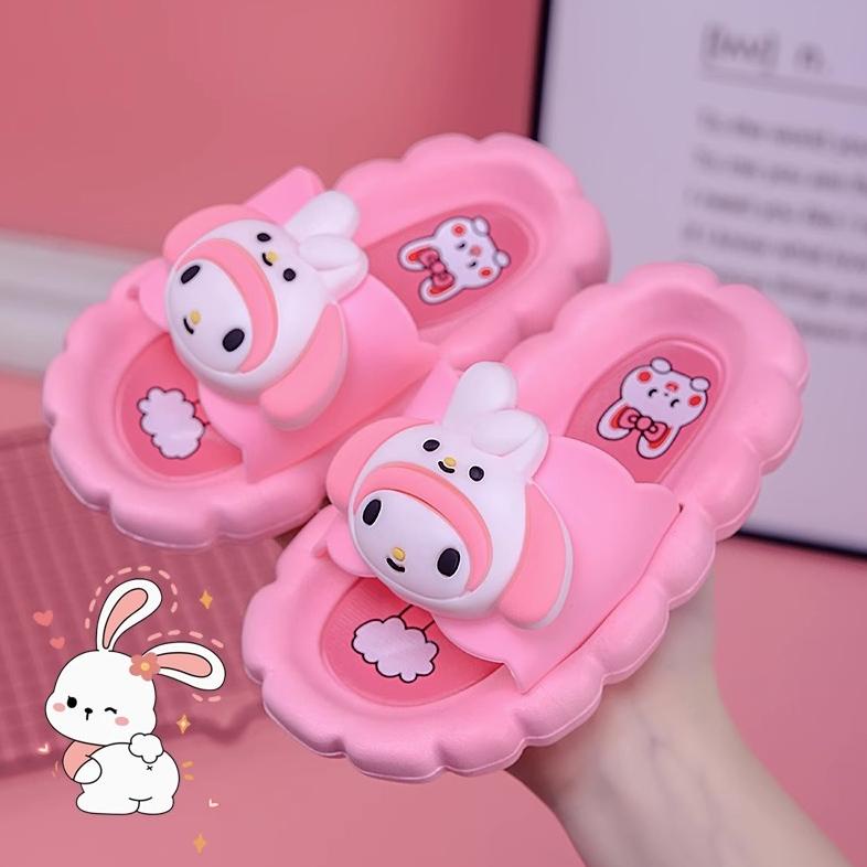 Miliki sandal anak perempuan kelinci putih kecil yang lucu sandal anak sandal anak perempuan import 