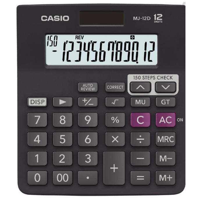 

Casio Check & Correct Calculator MJ12 DA CEK ULANG 12 DIGIT DUAL POWER