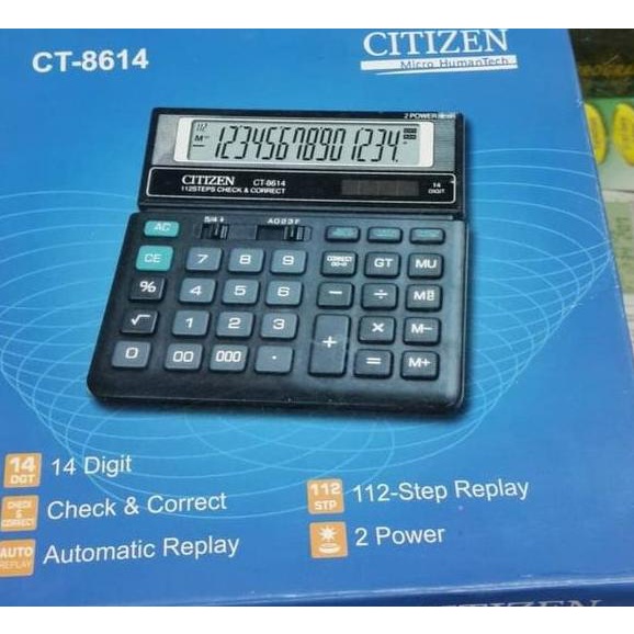 

jual Kalkulator CITIZEN 14 Digit Calculator CT-8614