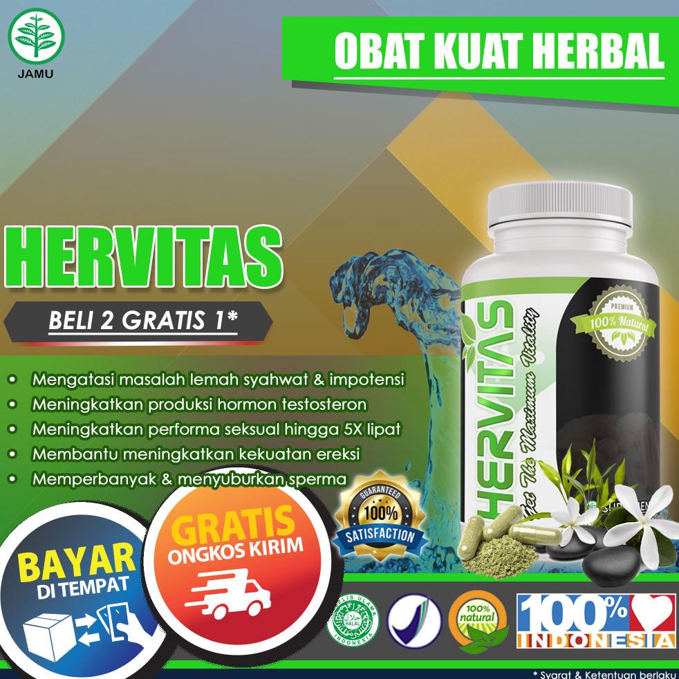 [PALING LARIS] Obat Kuat Pria Tahan Lama Original 100% Asli Kapsul Hervitas Obat Penambah Stamina Pr