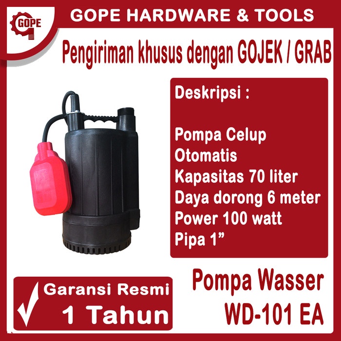 [Original] Pompa Celup Otomatis Wasser Wd 101 Ea Terbaru