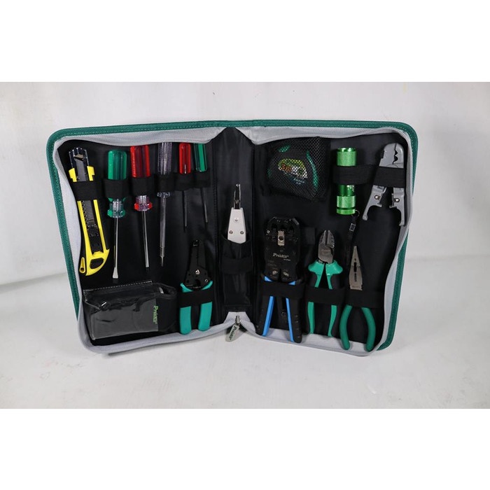 [Original] Peralatan Instalasi Jaringan Pro'Skit Pk-4013 15 In 1 Original 76601 Bisa Gojek