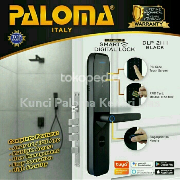 [Ori] Paloma Dlp 2111 Digital Lock Smart Home Kunci Pintu Door Handle Terbatas