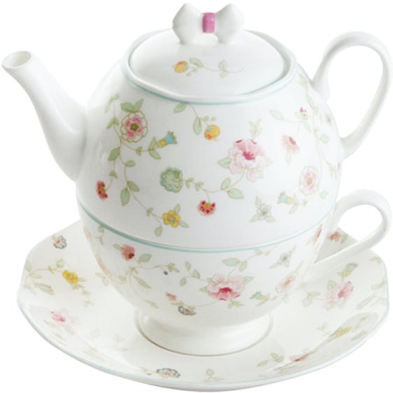 [New] Michelle Tea For One Set Teapot Teacup Ceramic St Saint James Terbaru