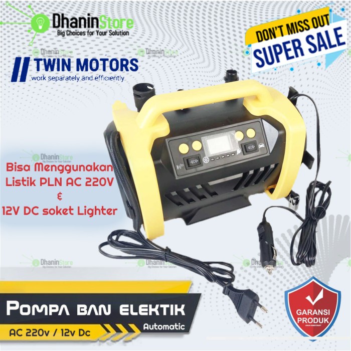 ✅Baru Kompresor Pompa Angin Ban Listrik Mobil Sepeda Motor 150 Psi Otomatis Limited