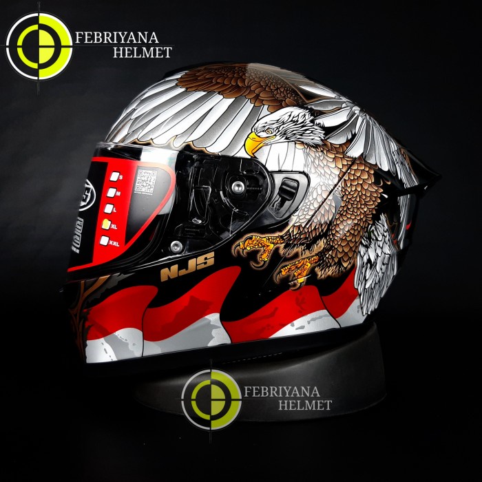 [New Ori] Helm Njs Zx1 Garuda Spesial Edition Full Face Njs Zx-1 Terbatas