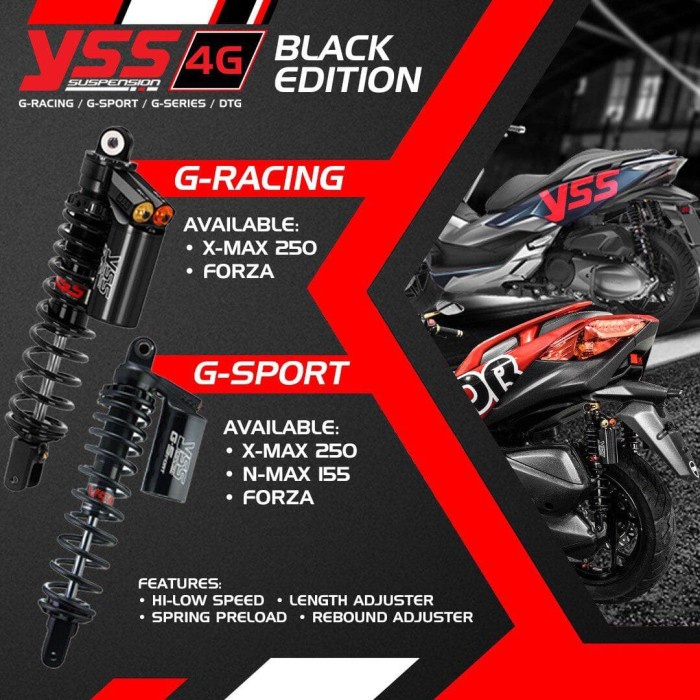 [Baru] Shock X Max Yss G-Sport Red Terbaru