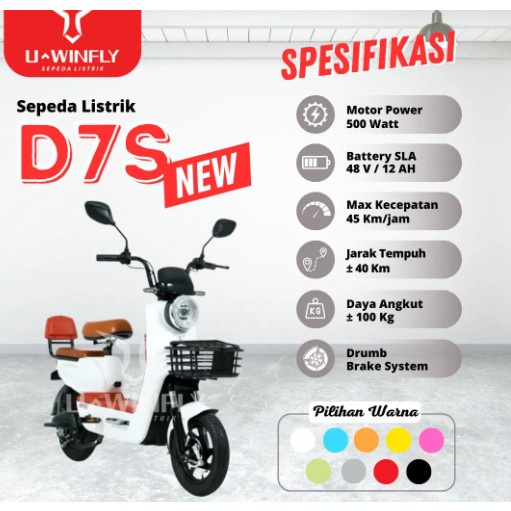 [Baru] Sepeda Listrik Murah Uwinfly D7 S 500W Sepeda Listrik Promo D7S 500W Limited