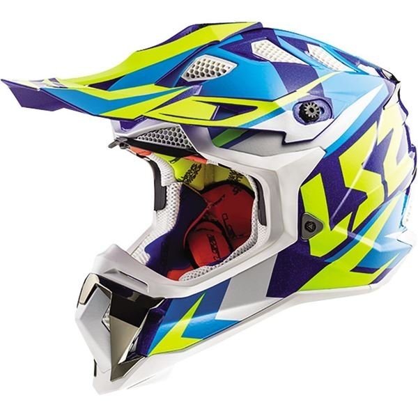 [New Ori] Ls2 Mx 470 Subventer Nimbler White Blue Helm Cross Limited