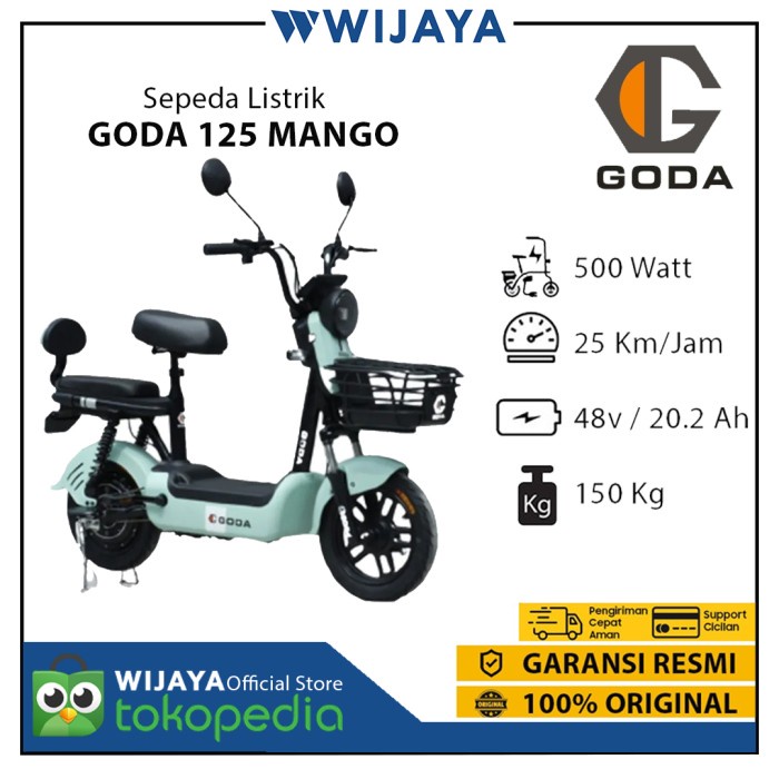 [Baru] Sepeda Listrik Goda 125 Mango Terbatas