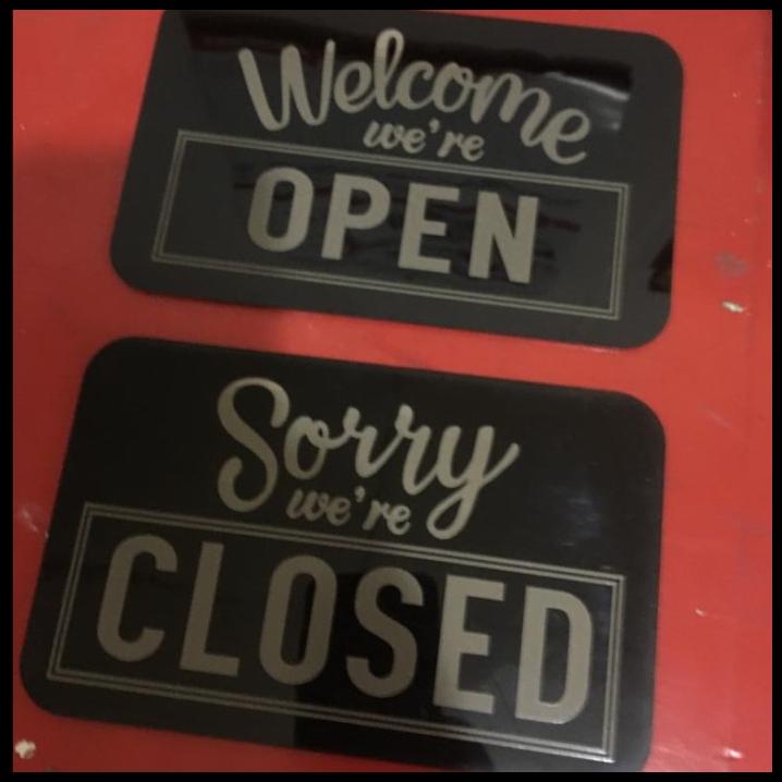 

HOT DEAL SIGN LABEL OPEN CLOSE BOLAK BALIK HANGING ACRYLIC SIGN !!!