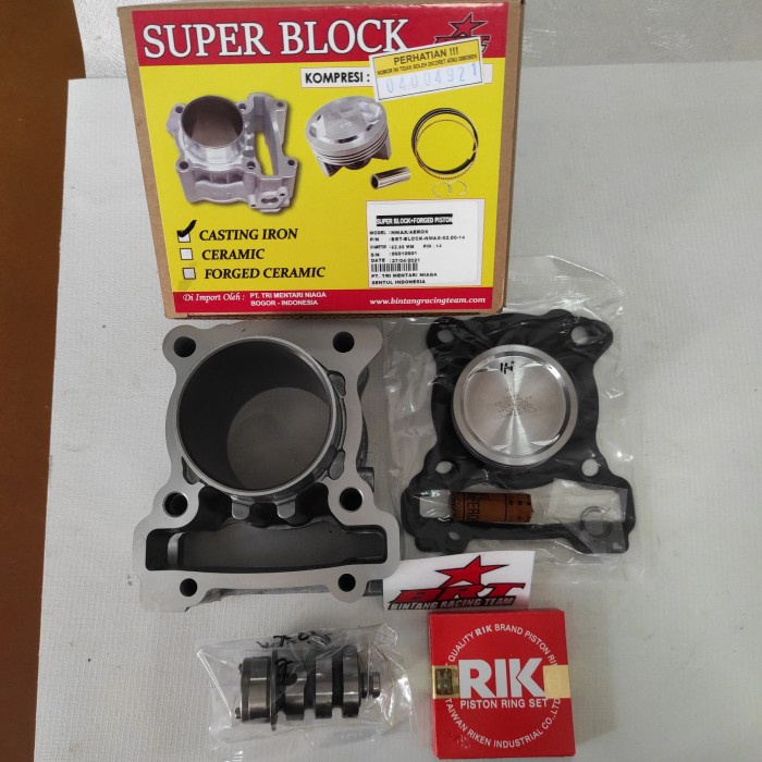 ✨Termurah Paket Block Bore Up Brt Nmax Aerox 62 Mm Casting Iron Dengan Noken As Diskon