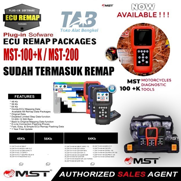 ✨Termurah Scanner Motor Injeksi Universal Master Zeus Mst200 Plus Dengan Remap Bisa Gojek