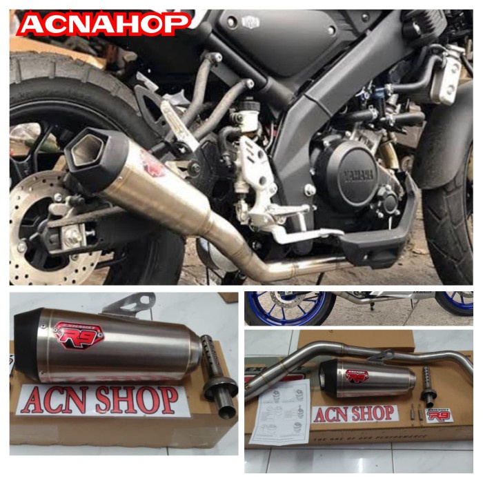 NEW KNALPOT R9 STAINLESS ALPHA YAMAHA XSR 155 ORI R9 ORIGINAL TERBARU