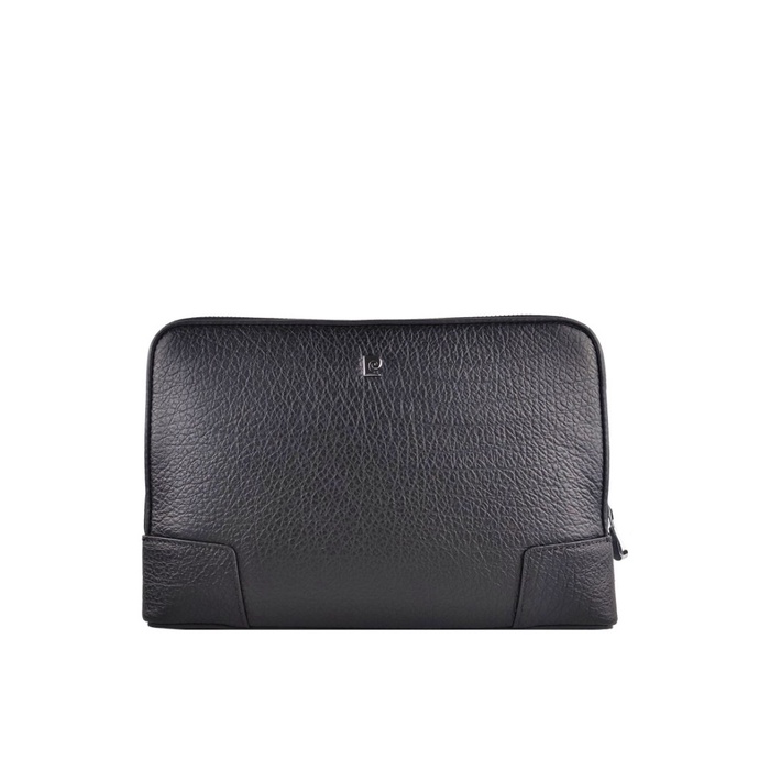 ✨Sale Pierre Cardin Clutch Handbag Leather Tas Pria Kulit 0112824401Bla Terbatas