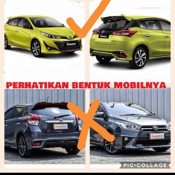 paket handel cover+outer warna HITAM untuk all new yaris TRD 2018-2020 murmer