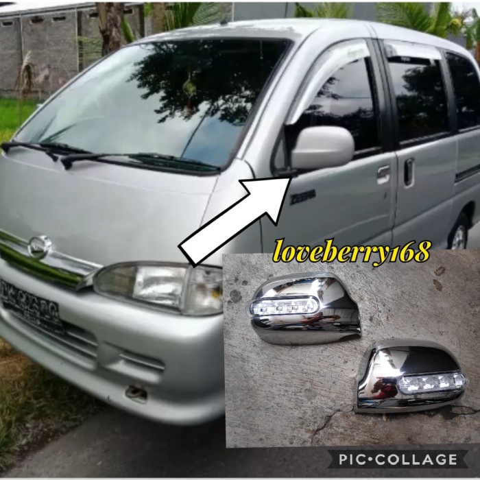 cover spion mirror cover CHROME plus lampu daihatsu NEO ZEBRA espass murmer