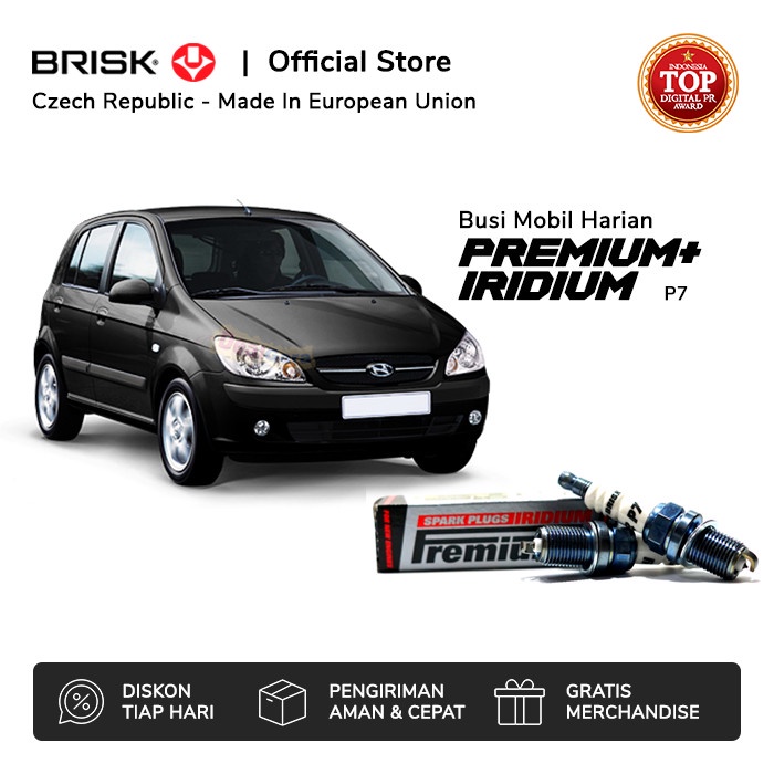 Busi Mobil Hyundai Getz BRISK Premium Iridium P7 murmer