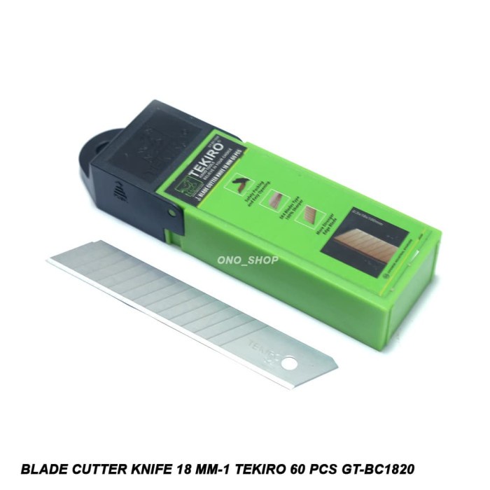 

Refill Blade Cutter Knife 18 mm Tekiro 60 Pcs - GT-BC1820 star
