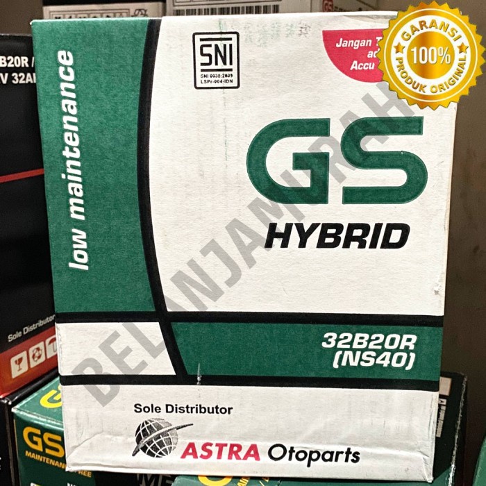 Aki Mobil GS Astra Hybrid NS40 100% Asli Astra Carry, Avanza, Xenia best