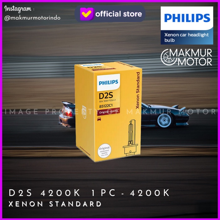 LAMPU MOBIL PHILIPS D2S (1PC) XENON STANDARD 4200K 35W star