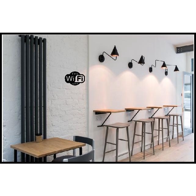 

TERMURAH STIKER LOGO FREE WIFI CAFE BENGKEL HOTEL KANTOR SEKOLAH STICKER SIGN