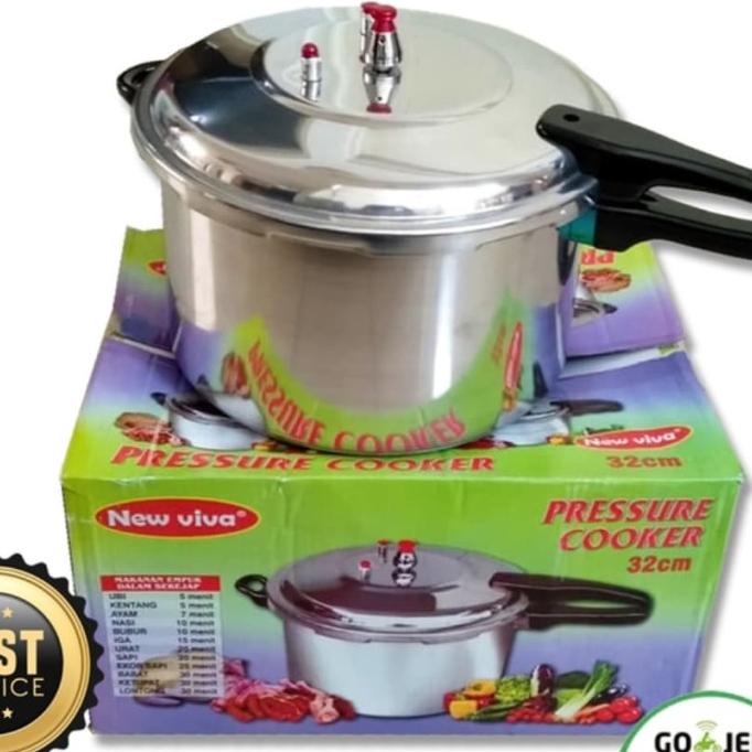 Panci Presto New Viva 32 Cm (20 Liter) Panci Pelunak Tulang Bandeng Alat Masak Keren