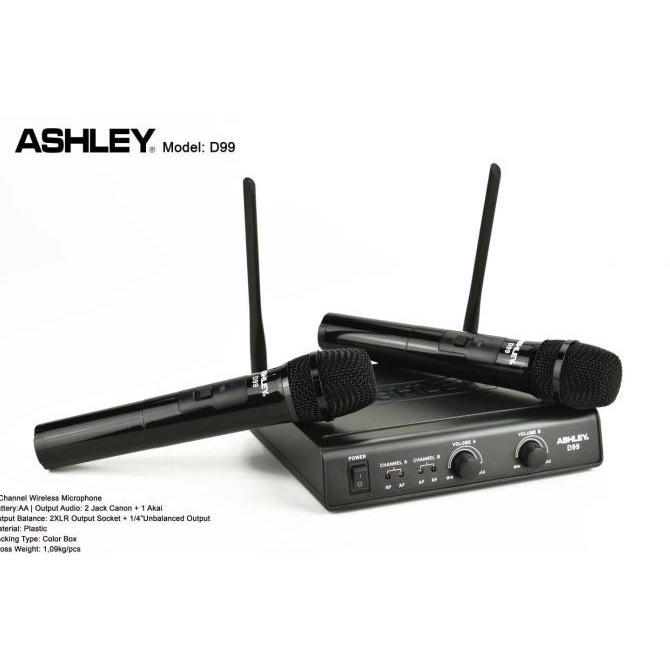 mic wireless ashley d99 d 99 original