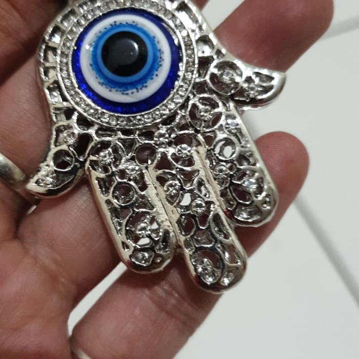 gantungan kunci Hamsa Hand Silver