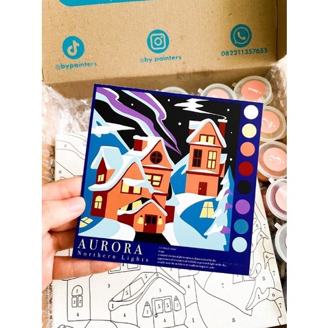 

Paint By Number [Aurora] Bypainters Painting Set 20X20Cm