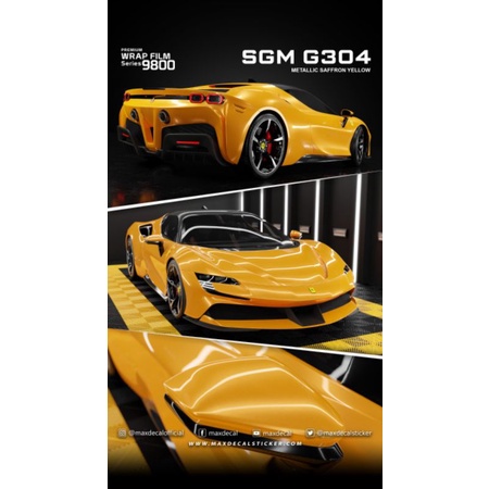 MAXDECAL Premium Wrap Film 9800 - METALLIC SAFFRON YELLOW