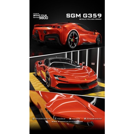 MAXDECAL Premium Wrap Film 9800 - METALLIC VOLCANO ORANGE