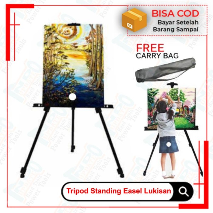 

Stand Lukis Standar Holder Papan Kanvas Tripod Easel Melukis Standing