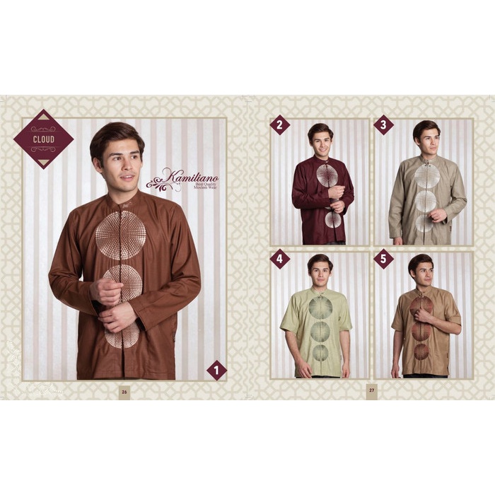 BAJU KOKO ELEGAN KAMILIANO "CLOUD" PANJANG SATUAN