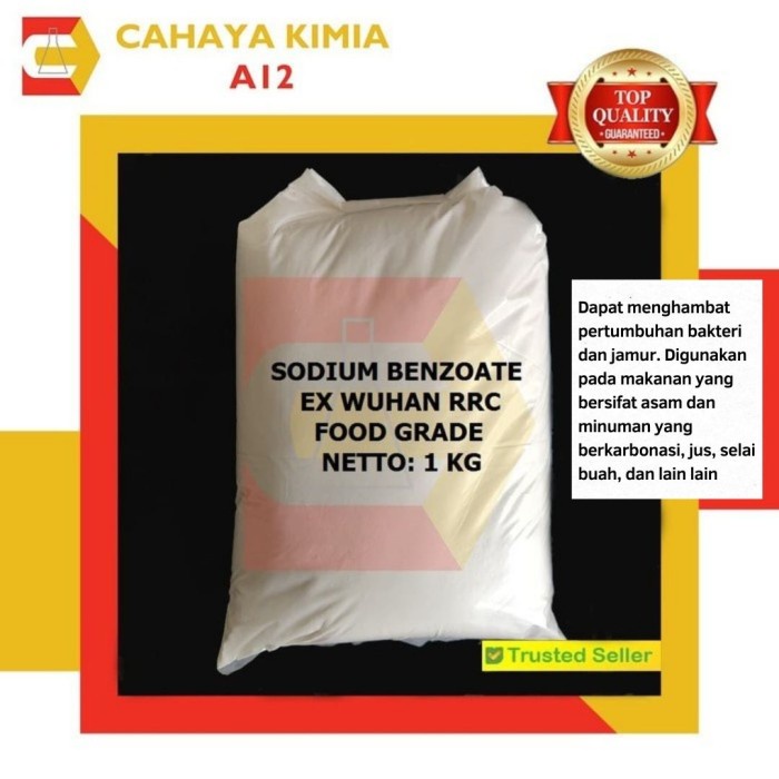 

Terlaris Sodium Benzoat / Natrium Benzoat ex. RRC Wuhan 1 Kg SALE