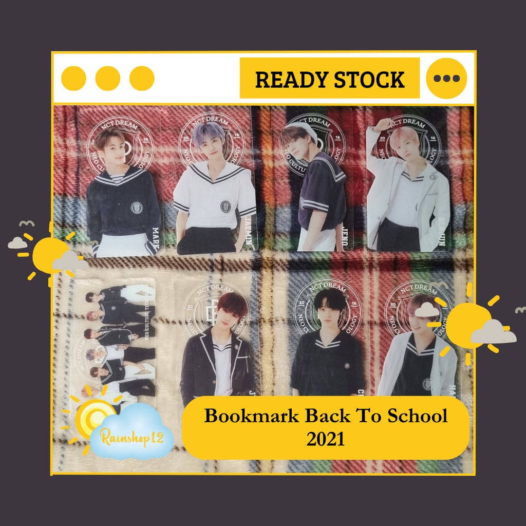 [READY STOCK] Bookmark Back to School NCT Dream 2021 Mark Renjun Jeno Haechan Jaemin Chenle Jisung