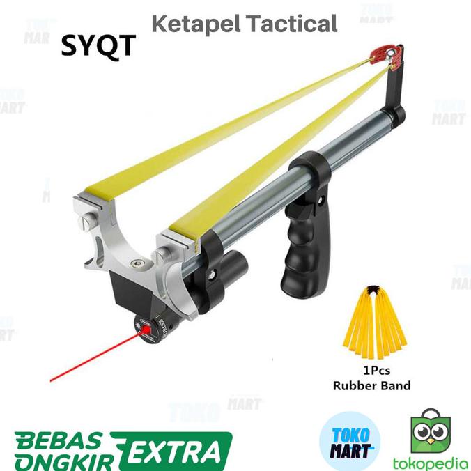 Ketapel Berburu Slingshot Tactical Hunting Alumunium Laser Catapult