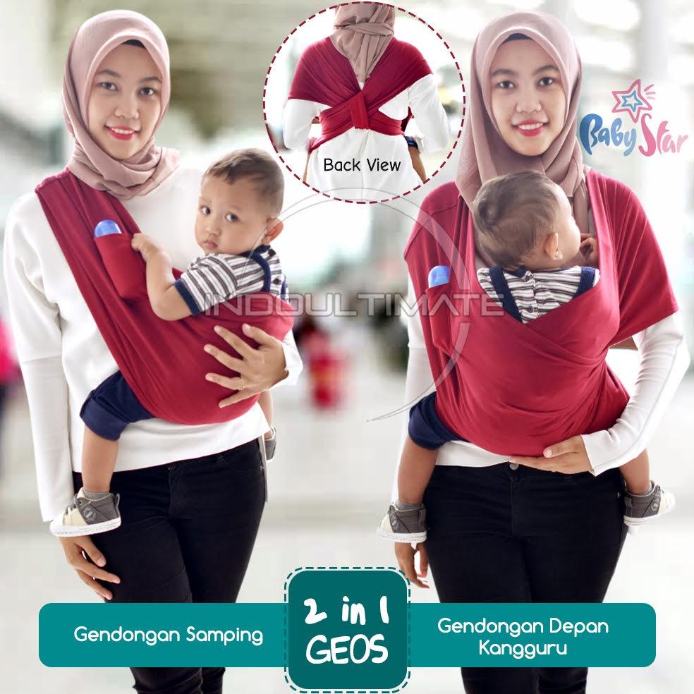 2in1 Gendongan Kaos Geos Bayi Gendongan Depan Model Terbaru 2023 Gendongan Bayi Kantong Geos Bayi Ba
