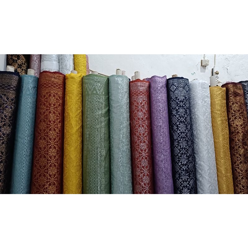 harga khusus seragaman kain songket Palembang 1 roll isi 45 mtr