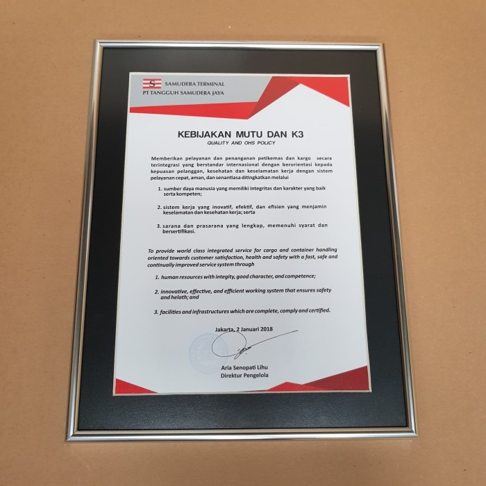 Promo Jual Frame Foto Minimalis A4 (21X29 Cm); Aluminium Stainless Kecil