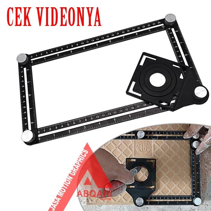 

Promo Penggaris Template Pelubang Keramik Granit Marmer / Six Fold Ruler