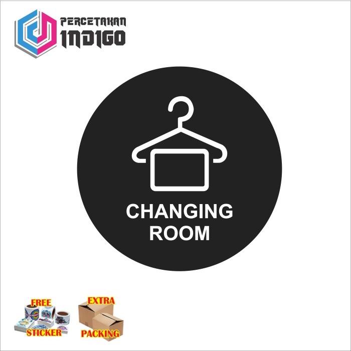 Promo papan akrilik acrylic bulat changing room Keren