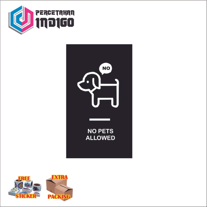 

Murah sign akrilik acrylic no pets allowed Elegan